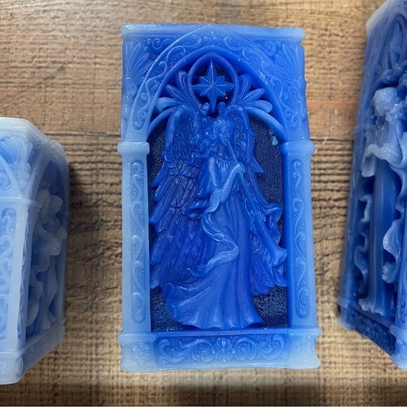 NEW Collections Etc. Angels Glowing Trio Candle Stand Decor Set Holiday - Picture 4 of 10